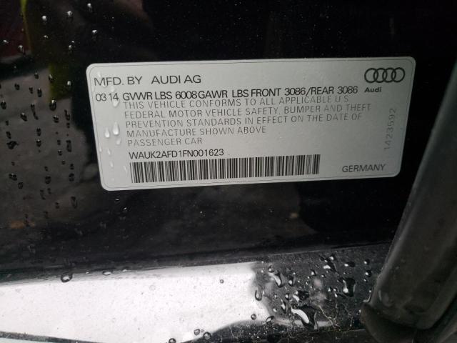 2015 AUDI S8 QUATTRO WAUK2AFD1FN001623