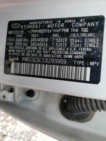 2018 HYUNDAI TUCSON SPO KM8J3CAL1JU769909
