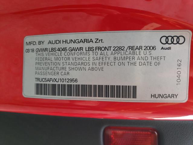 2018 AUDI TT TRUC5AFVXJ1012956