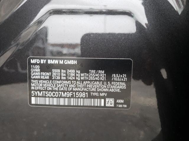 2021 BMW X3 M COMPE 5YMTS0C07M9F15981