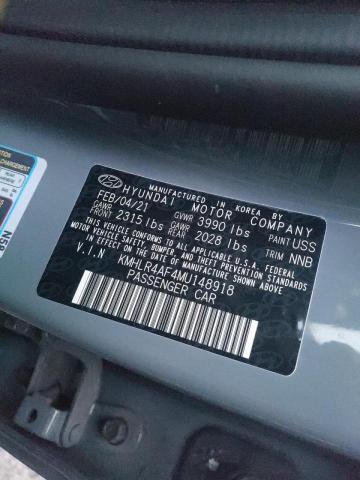 2021 HYUNDAI ELANTRA N KMHLR4AF4MU148918