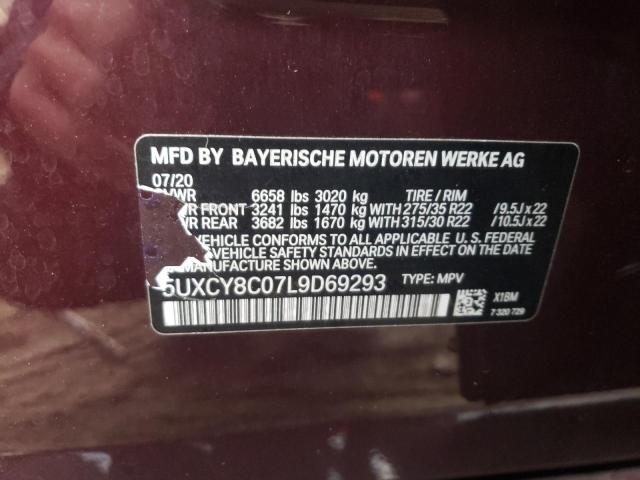 2020 BMW X6 M50I 5UXCY8C07L9D69293