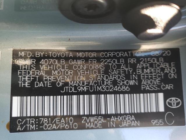 2021 TOYOTA PRIUS LE JTDL9MFU1M3024686