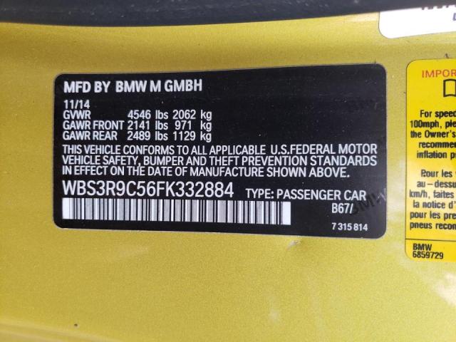 2015 BMW M4 WBS3R9C56FK332884