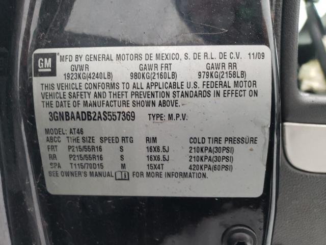 2010 CHEVROLET HHR LS 3GNBAADB2AS557369