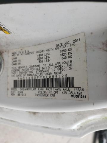 2012 MITSUBISHI ECLIPSE GS 4A31K5DFXCE008329