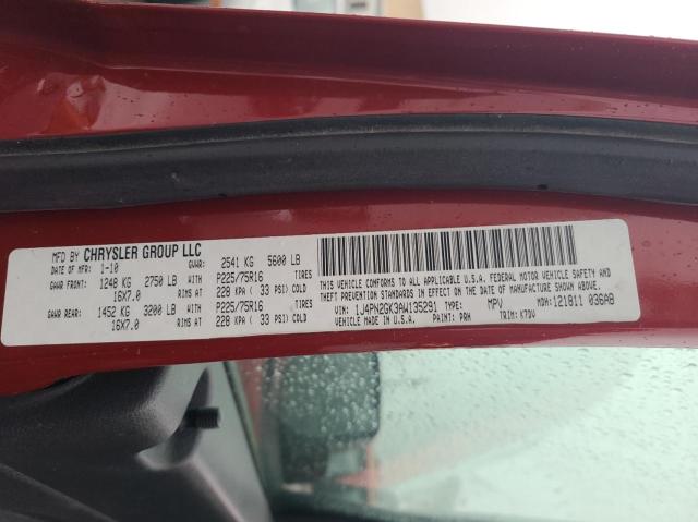 2010 JEEP LIBERTY SP 1J4PN2GK3AW135291