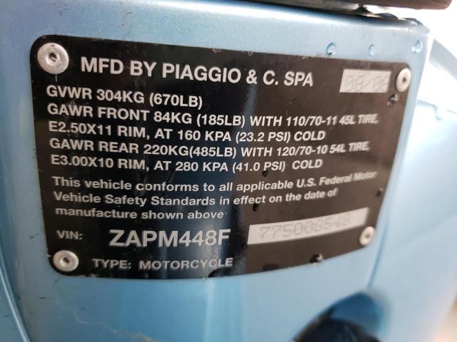 2007 VESPA LX 150 ZAPM448F775008548