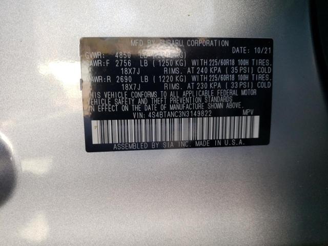 2022 SUBARU OUTBACK LI 4S4BTANC3N3149822