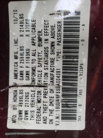 2011 ACURA TL 19UUA8F55BA004091
