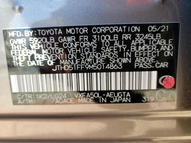 2021 LEXUS LS 500 BAS JTHD51FF9M5014863