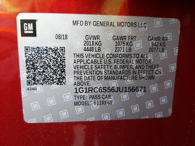 VIN 1G1RC6S56JU156671 2018 Chevrolet Volt, LT no.10