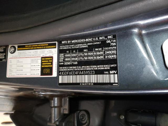 2015 MERCEDES-BENZ 160 4JGDF6EE4FA459523