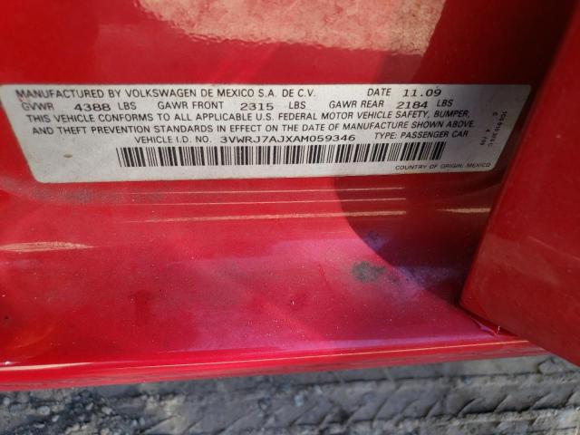 2010 VOLKSWAGEN JETTA WOLF 3VWRJ7AJXAM059346