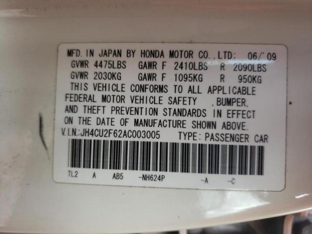 2010 ACURA TSX JH4CU2F62AC003005