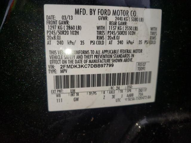 2013 FORD EDGE LIMIT 2FMDK3KC7DBB97799