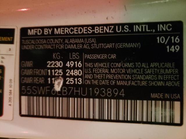 2017 MERCEDES-BENZ C 43 4MATI 55SWF6EB7HU193894