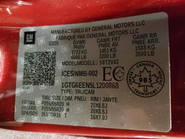 2020 GMC CANYON DEN 1GTG6EEN5L1200868