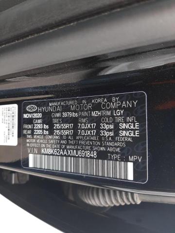 2021 HYUNDAI KONA SEL P KM8K62AAXMU691848