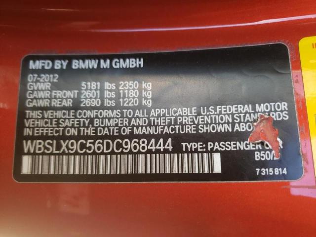 2013 BMW M6 WBSLX9C56DC968444