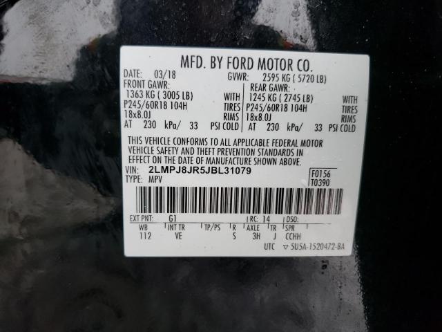 2018 LINCOLN MKX PREMIE 2LMPJ8JR5JBL31079