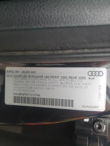 2015 AUDI S3 PREMIUM WAUBFGFF2F1012744