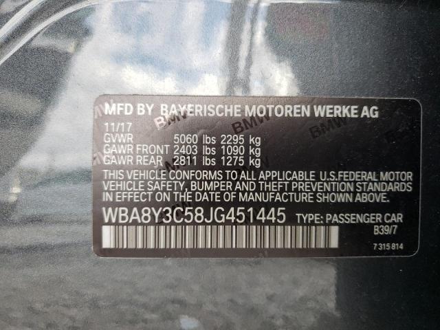 2018 BMW 340 XIGT WBA8Y3C58JG451445