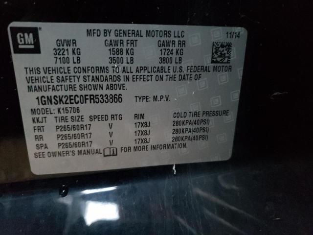 2015 CHEVROLET TAHOE POLI 1GNSK2EC0FR533866