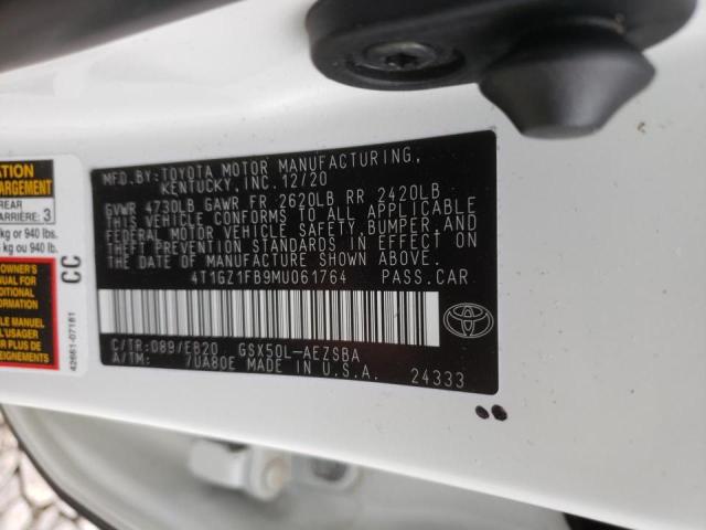 2021 TOYOTA AVALON TOU 4T1GZ1FB9MU061764