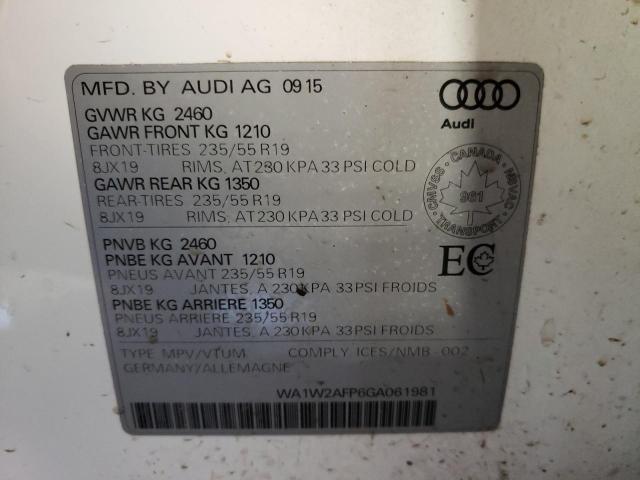 2016 AUDI Q5 TECHNIK WA1W2AFP6GA061981