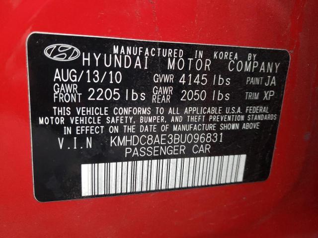 2011 HYUNDAI ELANTRA TO KMHDC8AE3BU096831