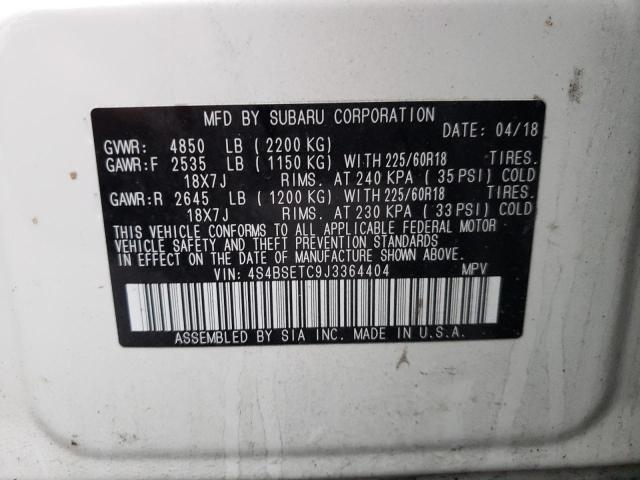 2018 SUBARU OUTBACK TO 4S4BSETC9J3364404