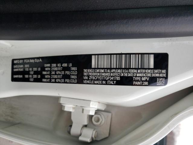 2016 FIAT 500X LOUNG ZFBCFYDT7GP341785