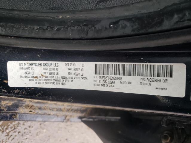 2011 DODGE AVENGER LU 1B3BD2FG8BN516756