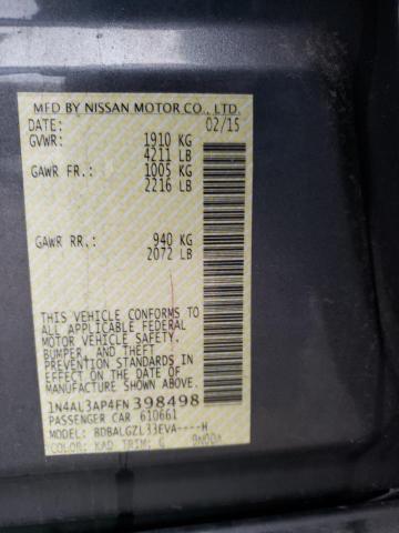 2015 NISSAN ALTIMA 2.5 - 1N4AL3AP4FN398498