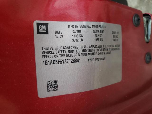 2010 CHEVROLET COBALT 1LT 1G1AD5F51A7128841