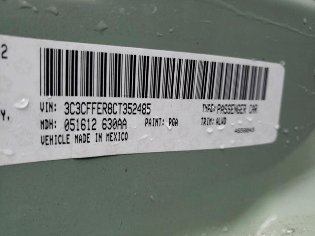 2012 FIAT 500 LOUNGE 3C3CFFER8CT352485