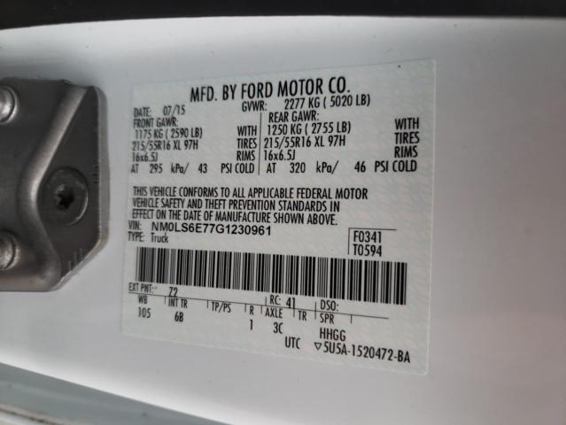 2016 FORD TRANSIT CO - NM0LS6E77G1230961