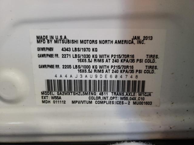 2013 MITSUBISHI RVR SE 4A4AJ3AU9DE604748