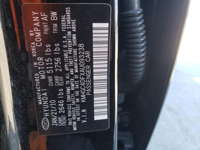 2010 HYUNDAI GENESIS 4. KMHGC4DFXAU093238