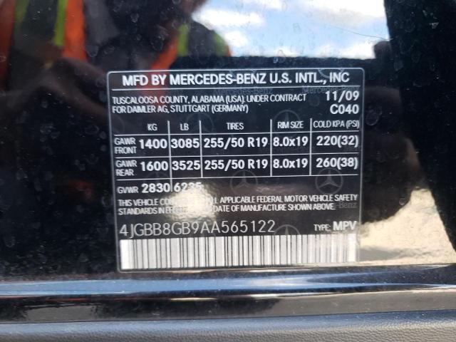 2010 MERCEDES-BENZ ML 350 4MA - 4JGBB8GB9AA565122