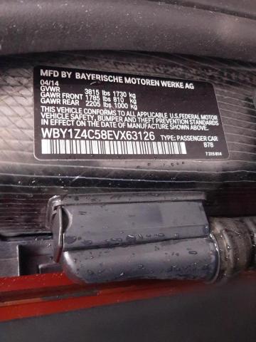 2014 BMW I3 REX WBY1Z4C58EVX63126