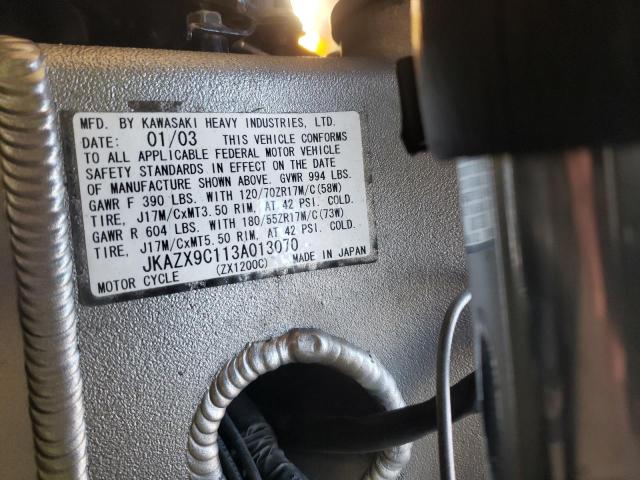 2003 KAWASAKI ZX1200 C JKAZX9C113A013070