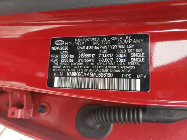 2021 HYUNDAI KONA SEL P KM8K6CAA5MU686160