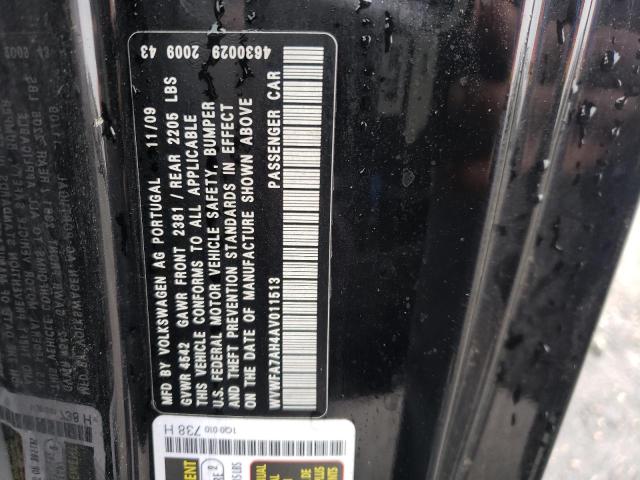 2010 VOLKSWAGEN EOS LUX WVWFA7AH4AV011513