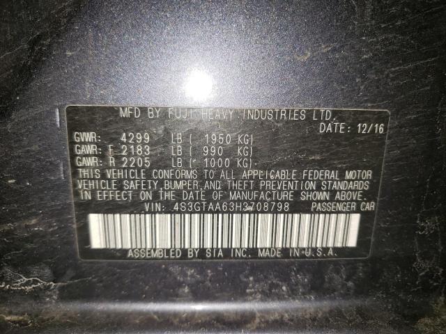 2017 SUBARU IMPREZA - 4S3GTAA63H3708798