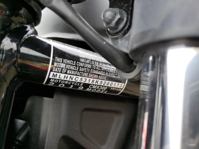 2019 HONDA CMX300 MLHNC5318K5200173