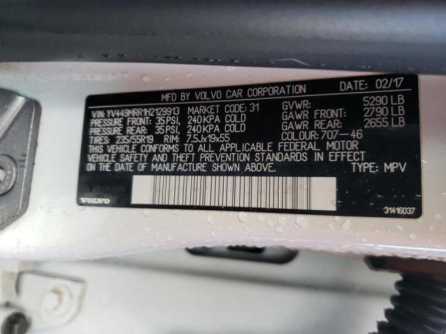 2017 VOLVO XC60 T6 DY YV449MRR1H2129913