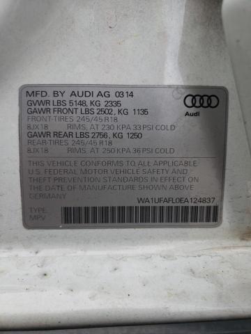 2014 AUDI UK WA1UFAFL0EA124837