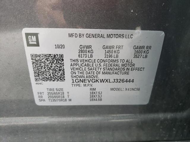1GNEVGKWXLJ326444 Chevrolet Traverse L 2020. Фото: 9